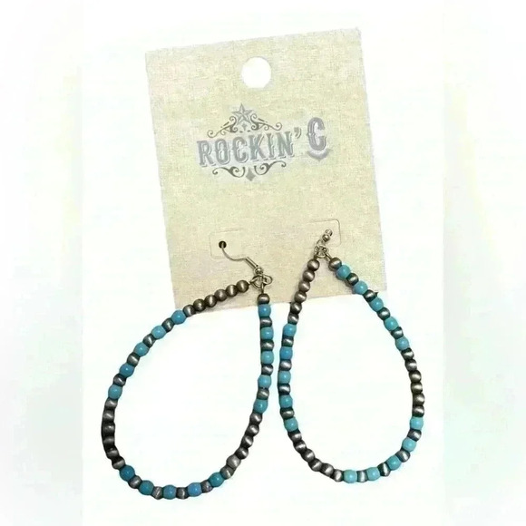 Turquoise Western Earrings - Picture 1 of 2